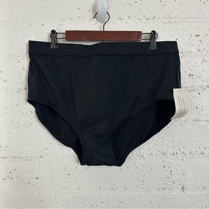 Loralette Womens Swimsuit Bottom 20 Black Full Coverage High Waist NEW BM10